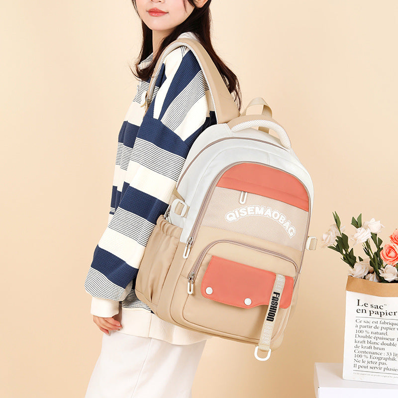 Fashion Color Contrast Leisure Travel Backpack