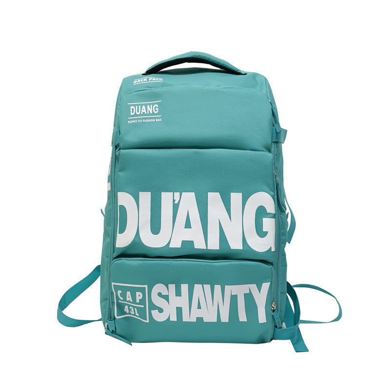 Large Capacity Travel Backpack with laptop compartment, ergonomic shoulder straps, spacious storage, and multifunction design for travel and business