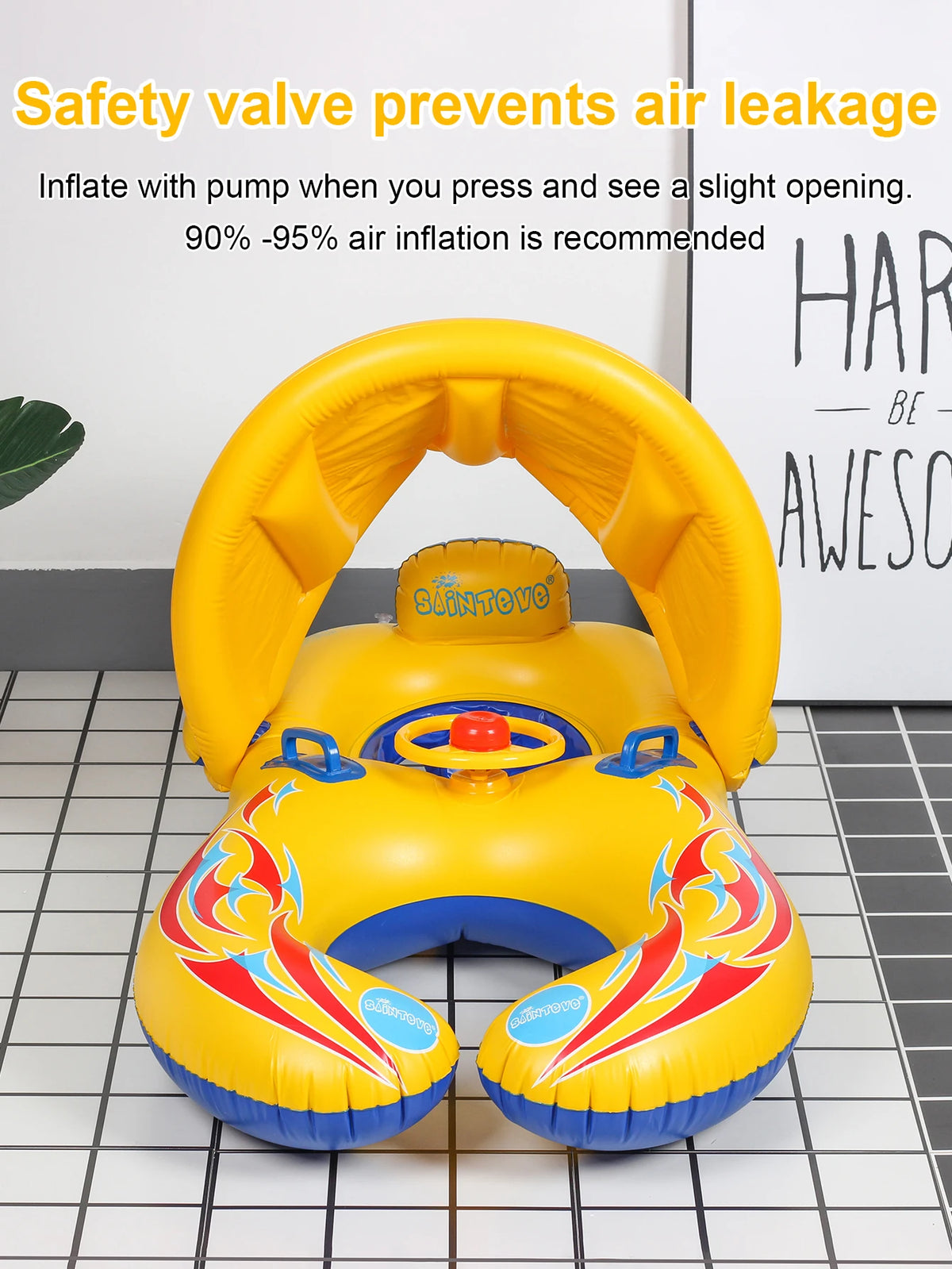 1PC Mommy and Me Pool Float with Removable Canopy,Pool Floats, Infant Seat Float for Swimming Pool