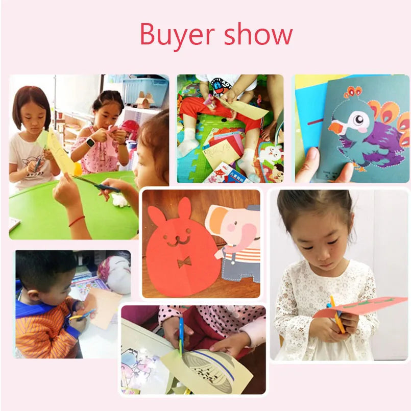 54 Pages Montessori Toys DIY Kids Craft Toy 3D Cartoon Animal Origami Handcraft Paper Art Learning Educational Toys for Children