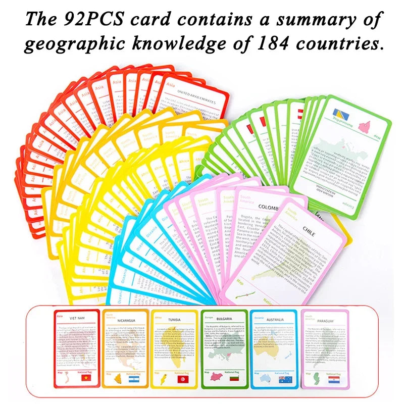 English Version Magnetic World Map Puzzles Children Toys National Cognitive Geography Knowledge Learn Montessori Educational Toy