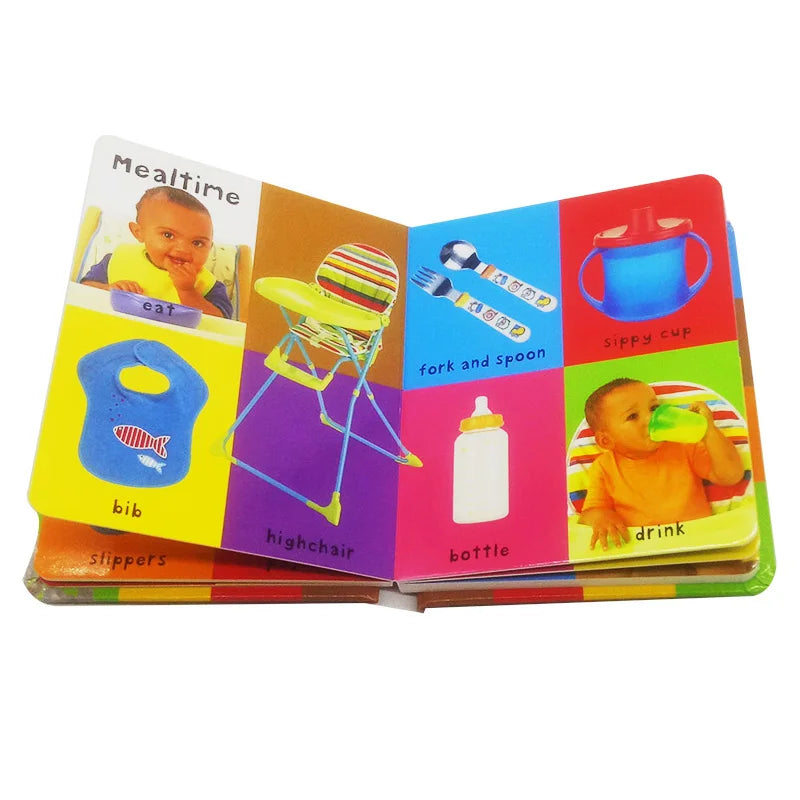 English First 100 Words Children Board Book Learning For Baby Kids Enlightenment Cognition Books