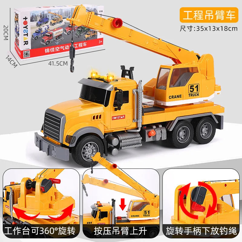 B456 Boy's Toy Car A super-large Wood Transport Vehicle Model Toy ABS Material Engineering Vehicle