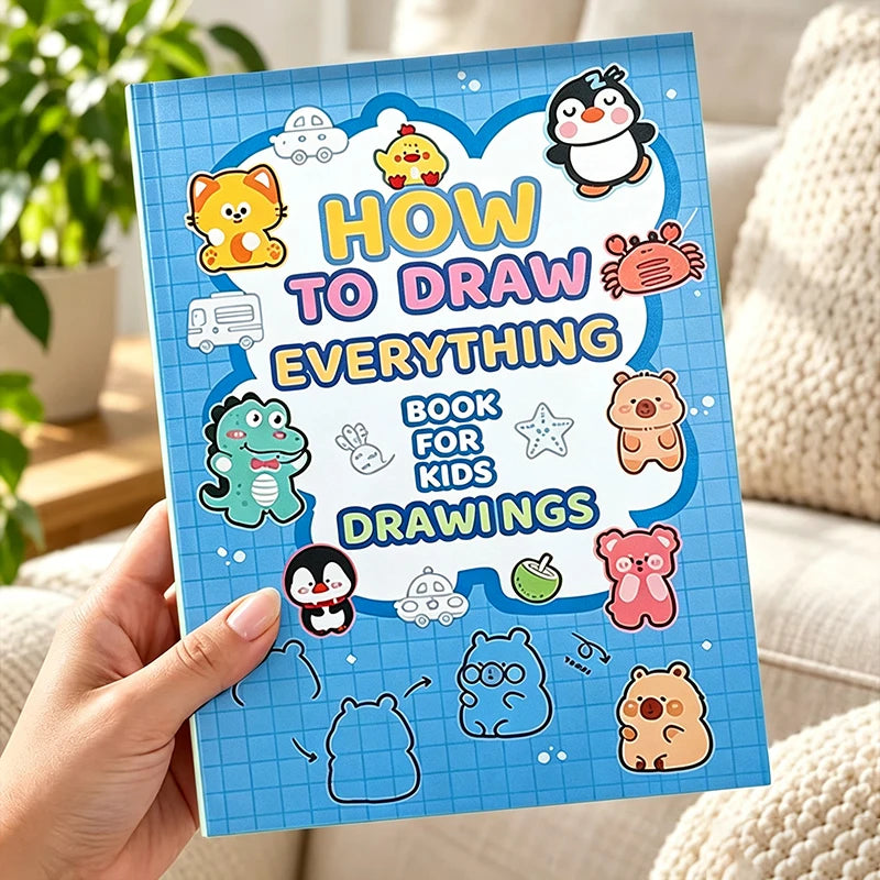 800+ Step-By-Step Creative Drawing Book—A Guide for Art Enthusiasts to Draw Everything, Includes Drawing Supplies, Coloring Activities, Durable Paper, Suitable for Birthday, Easter, and Christmas Gifts