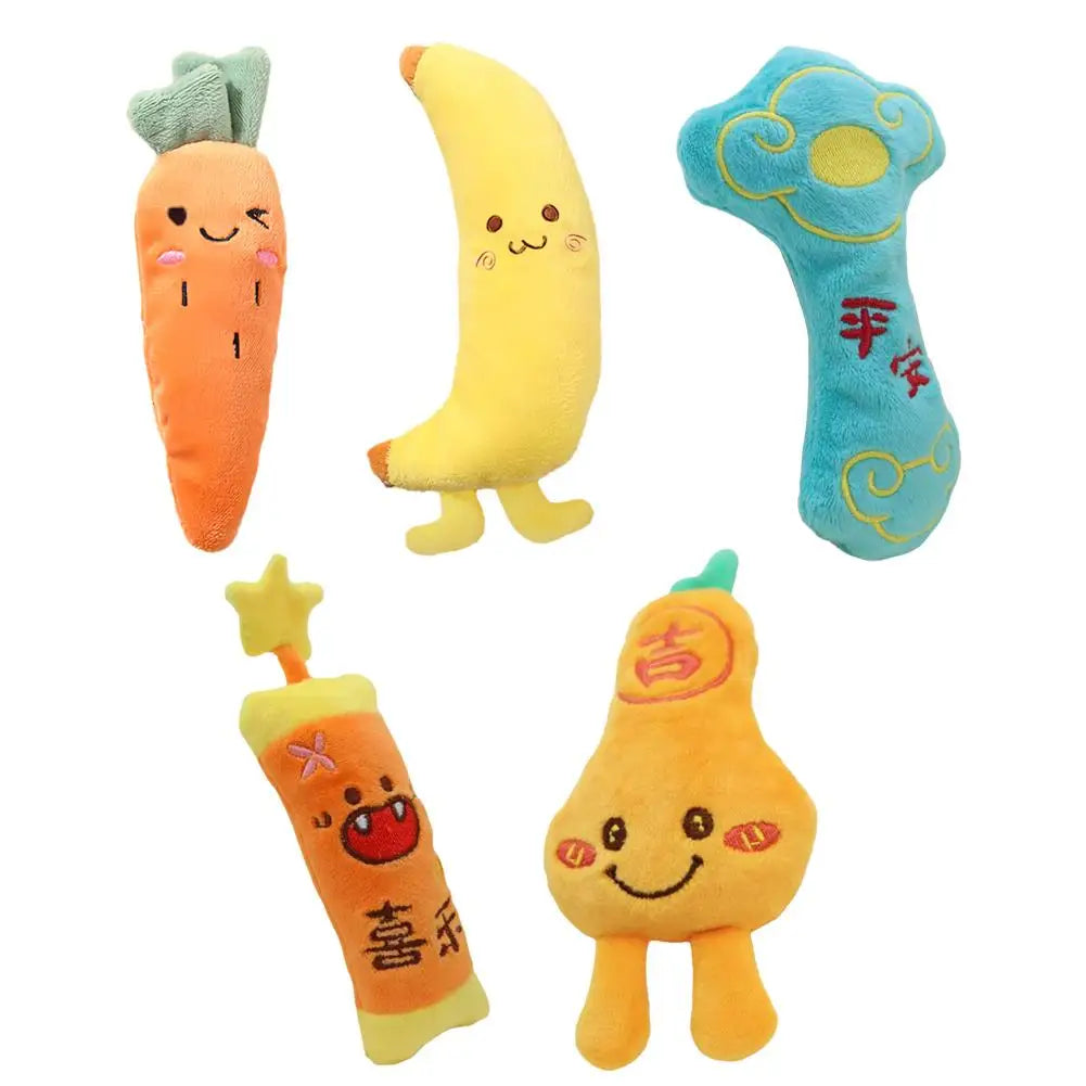 Baby Anti-startle Hand-held Doll For Toddler Plush Bananas Doll Fine Motor Skill Development Toy Carrot Doll