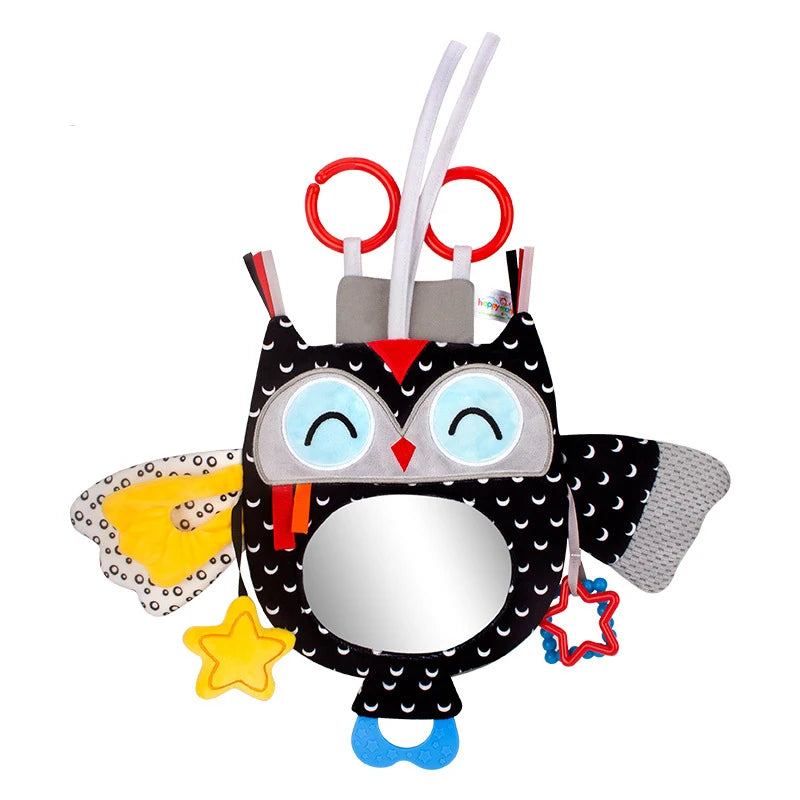 Baby Car Seat Toys Mirror Infant Activity Center for Car Seat Crib Stroller Rear Facing Car Seat Toy Hanging Toys for Baby 0 12M