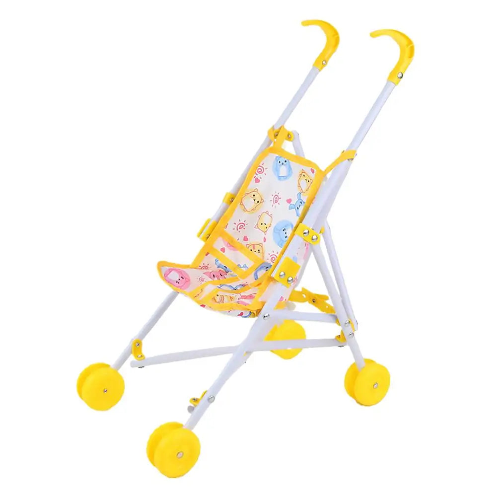 Trendy Interactive Dolls Pram Play Toys Plastic Doll Handcart Stable Baby Stroller Boys Girls Babies Toddler Toy Doll Stroller