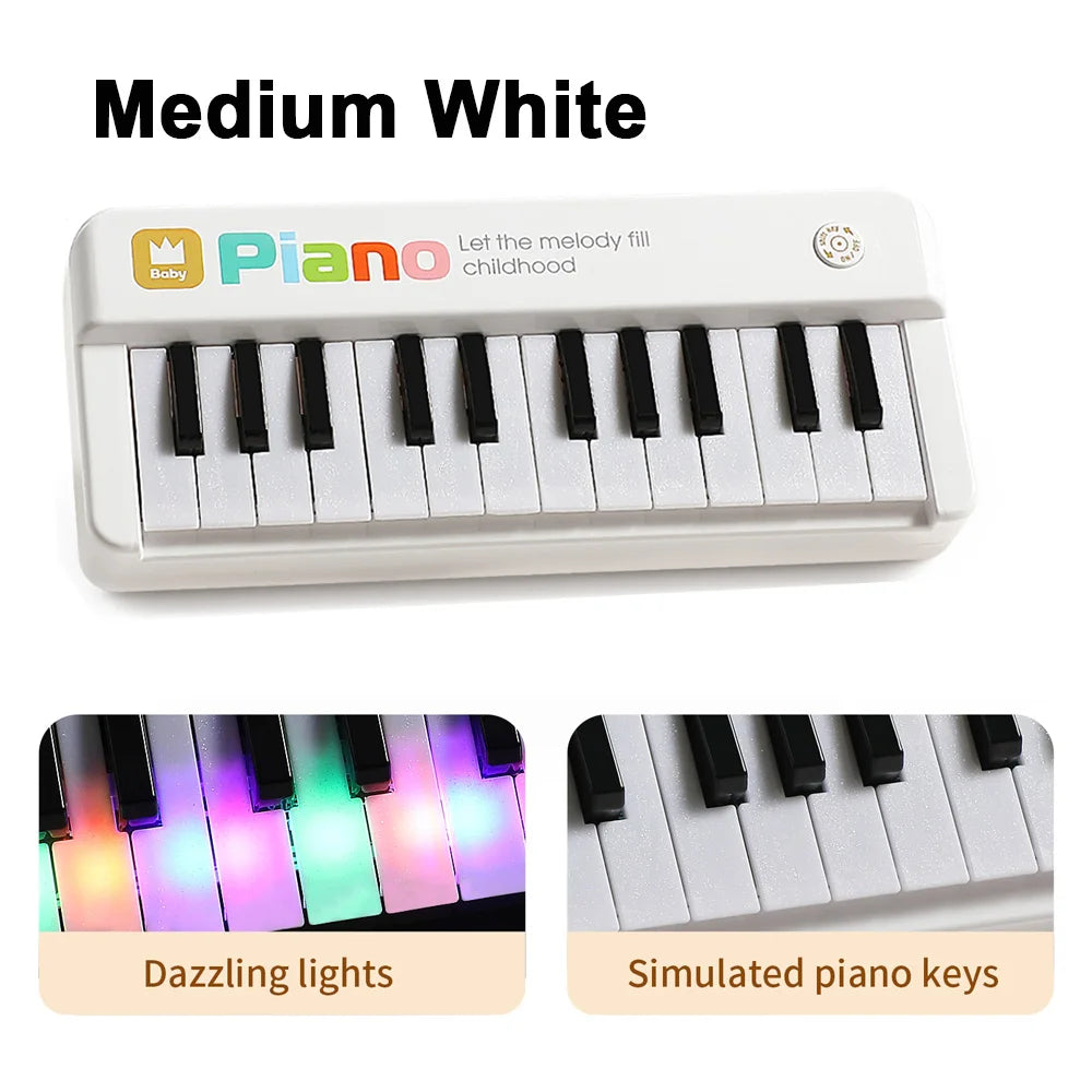 Portable Piano Toys for Toddler, Baby Musical Toys with Music & Light, Pocket Travel Instrument Toys