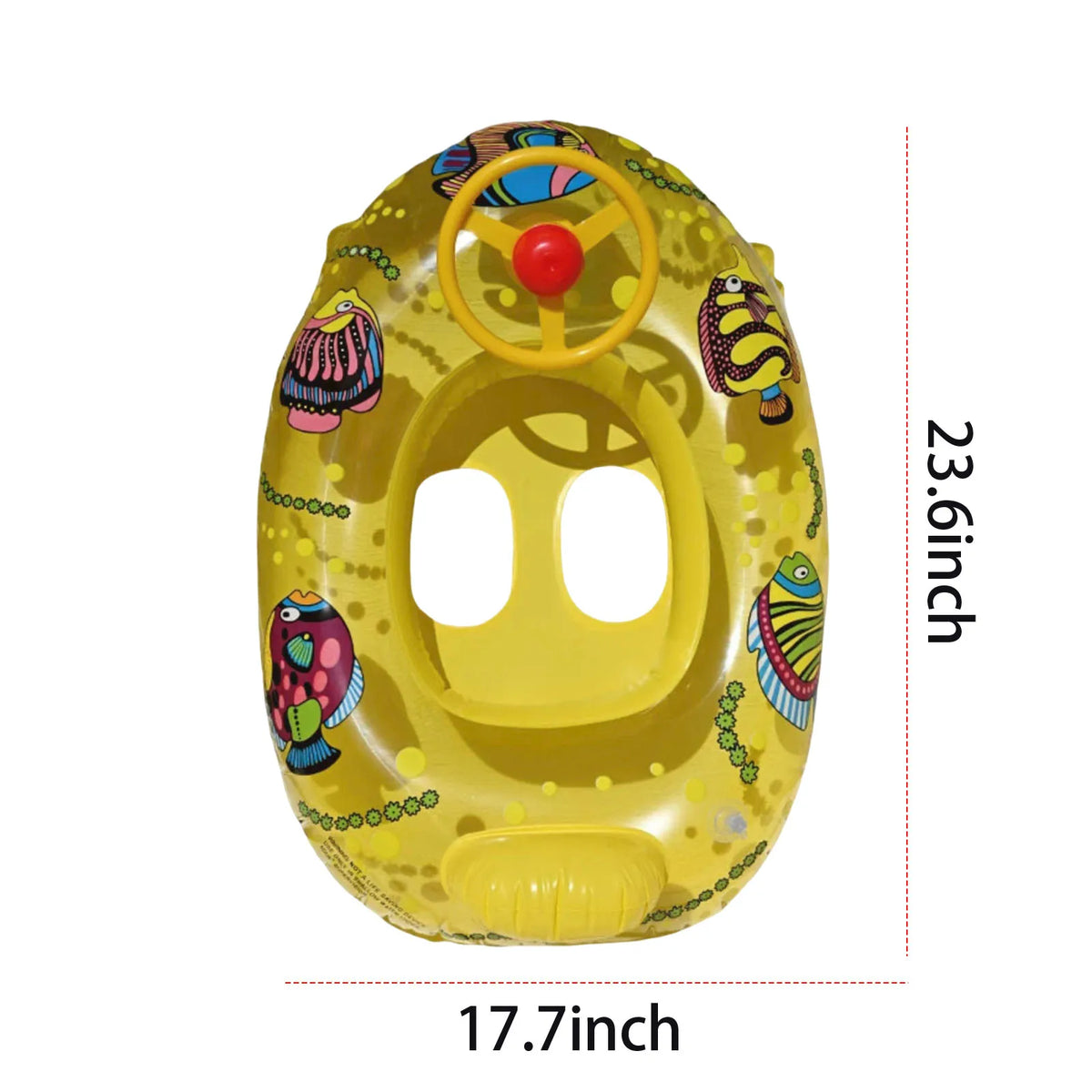 Baby Pool Float with Canopy Summer Steering Wheel Swim Ring Car PVC Inflatable Toys Infants Float Seat Boat for Kids Toddlers