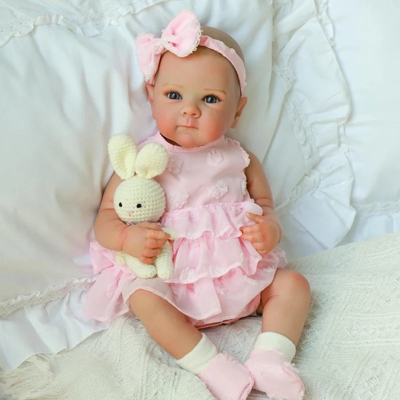 Realistic Baby Reborns Doll with Lovely Face Life Like Doll for Toddler Safe Interactive Play and Easy Cleaning A2UB