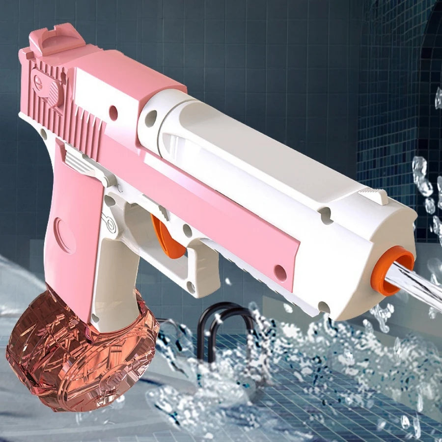 Linkage rehearsal: children's pressing, continuous firing, water gun toys, desert eagles, water play, water games, beach games