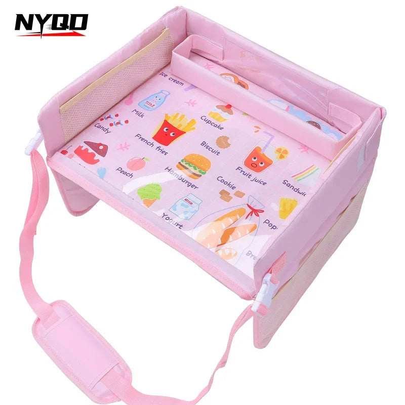 Baby Seat Tray Small Plate Children's Car Dining Table Multi-functional Waterproof Storage Interior Accessories