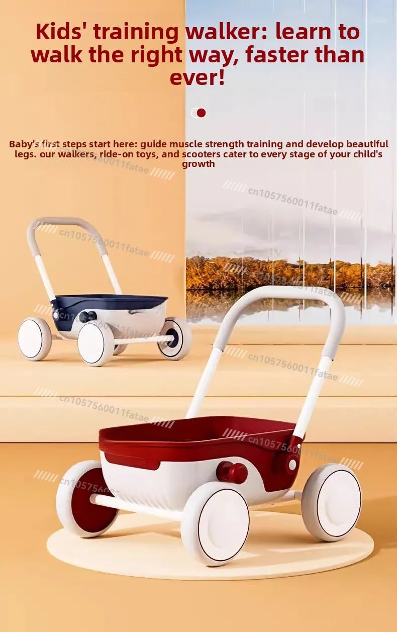 Baby Walker Stroller Multi-functional 1-2 Year Old Baby First Birthday Gift To Help Walk Toddler Toy Car