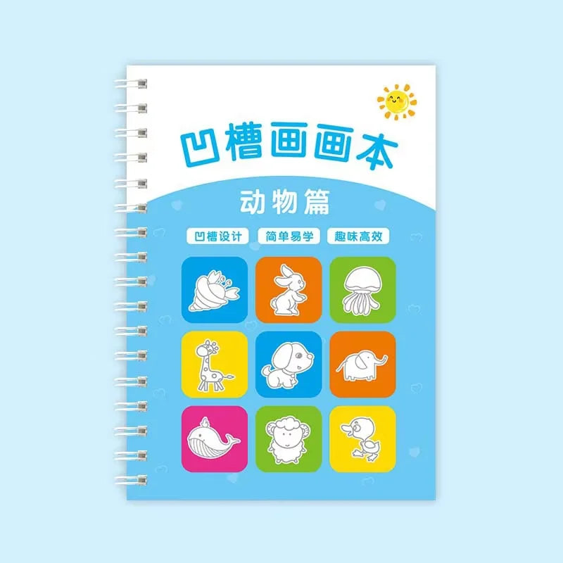 Groove Drawing Book Simple Strokes Calligraphy Practice Creative Graffiti Book Basic Painting Template
