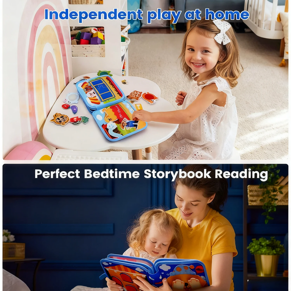 Toddler Toy Montessori Busy Book for 1-3 Years Old, Puppy Theme Early Education Quiet Book Toddler Development Fine Motor Skills