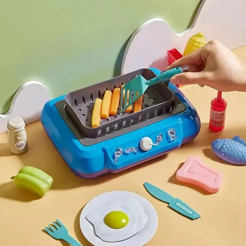 DIY Kitchen Cooking Toy Set with 20pcs Multi-functional Induction Children's Play House Food Toys for Parent-child Funny Gifts