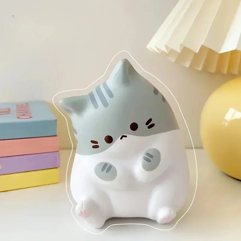 1Pc Adorable Cartoon Cat Squeeze Toys for Adult Soft Pinch PU Slow Rebound Balls Pop Fidget Toys Halloween Christmas Gifts