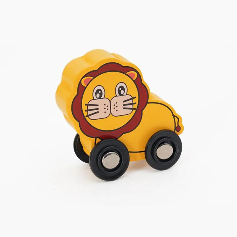Wooden Car Toys for Toddler Push and Go Vehicle Christmas Birthday Gift for Kids Compatible with All Major Brands Wooden Track