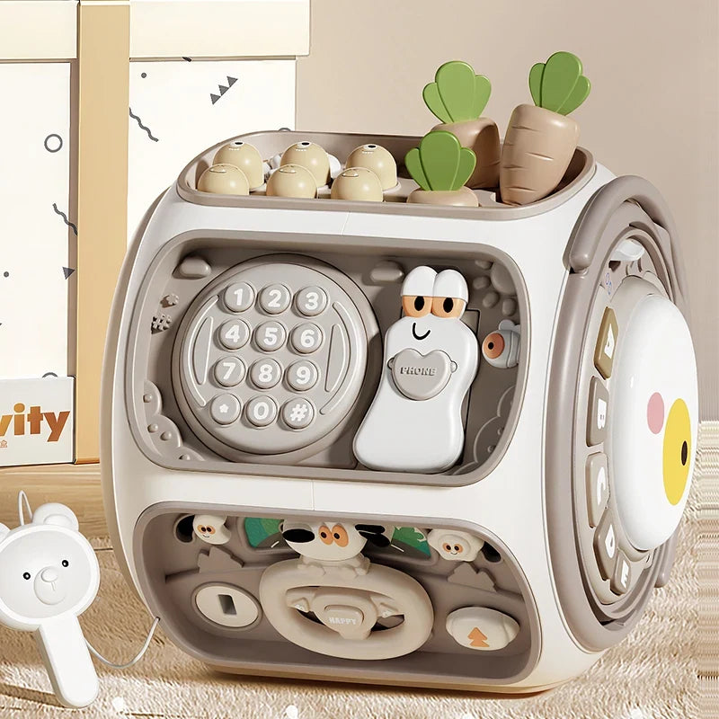 Children Montessori Toy Sensory Magnetic Educational Fishing Owl Busy Board Mole Game Number Xylophone for 3 Year Toddlers Gifts