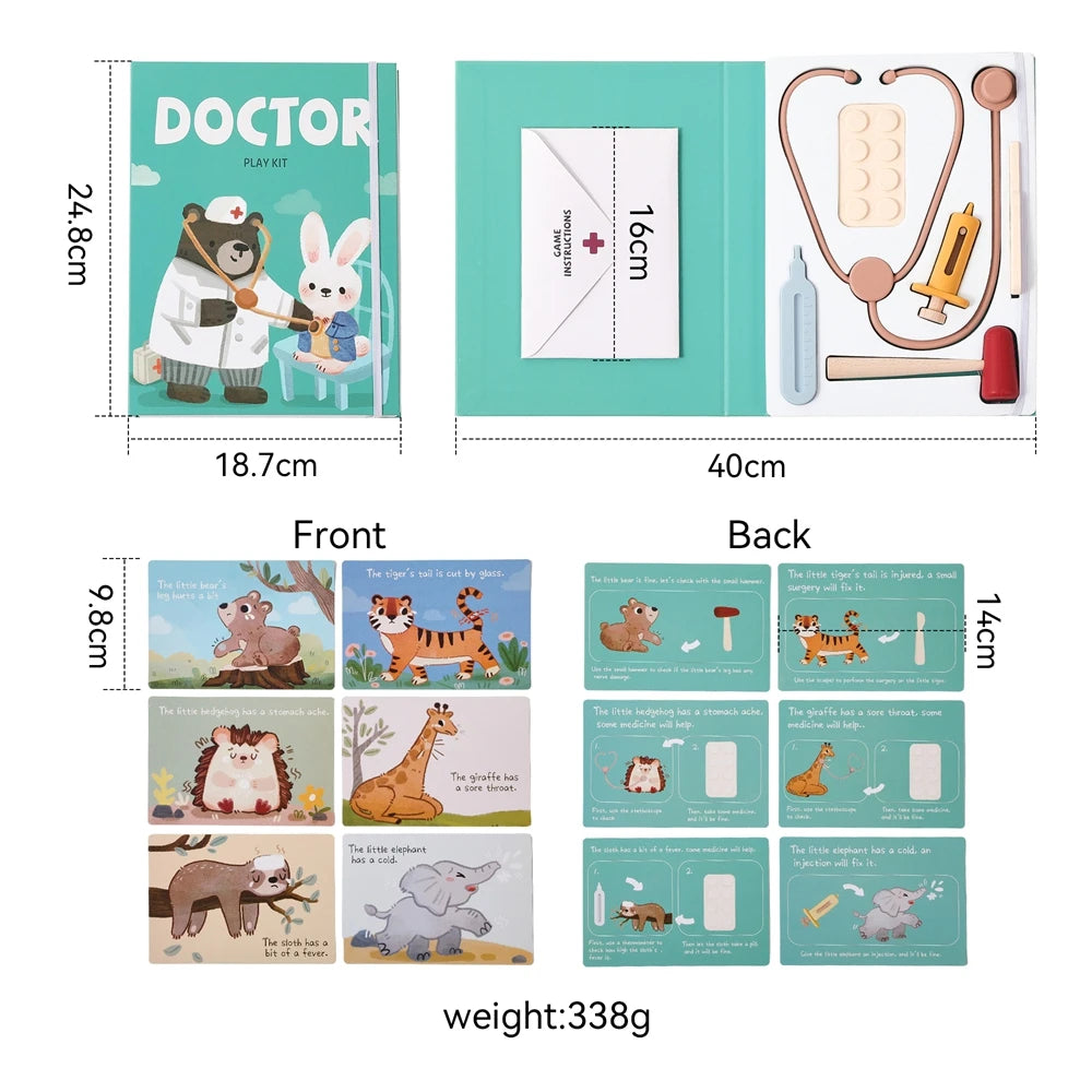 Baby Toys Silicone Play House Doctor Medical Toys Pretend Treatment Tool Model Stethoscope Syringe Silicone NO BPA Toys for Kids