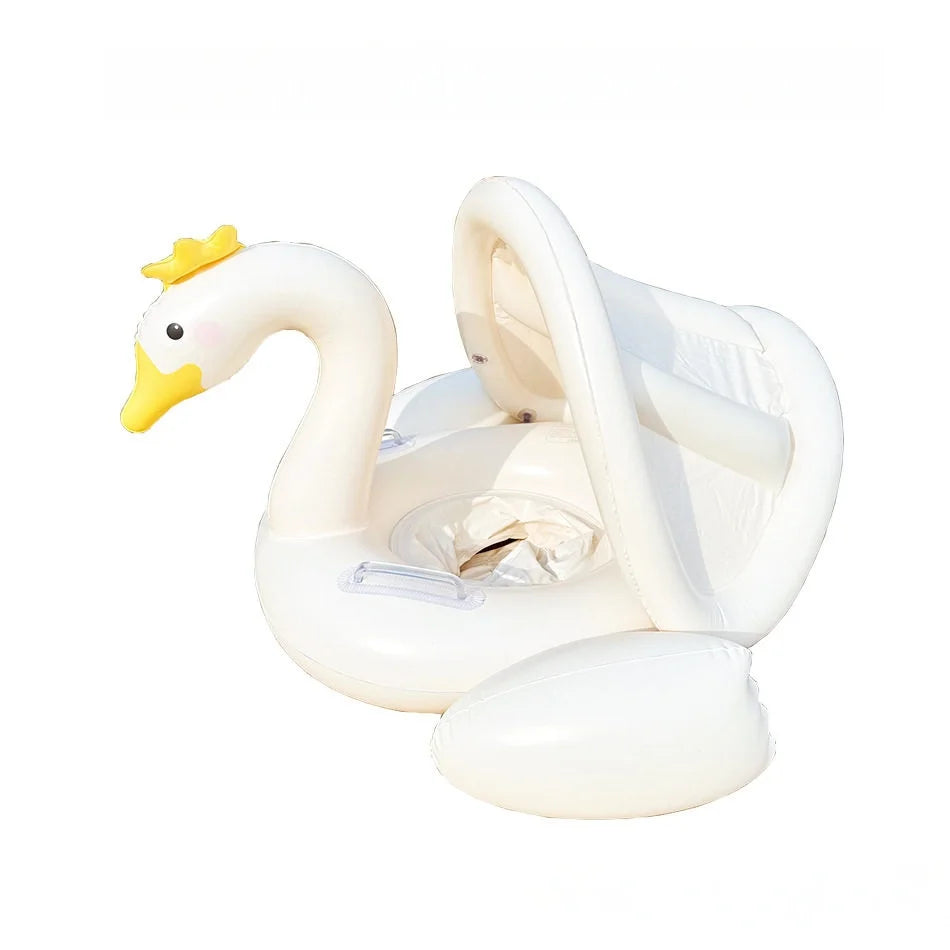 Pool Floats, Swan Baby Pool Float f, Inflatable Baby Toddler Swim Ring Floaties for Pool, Beach and Summer Water Fun