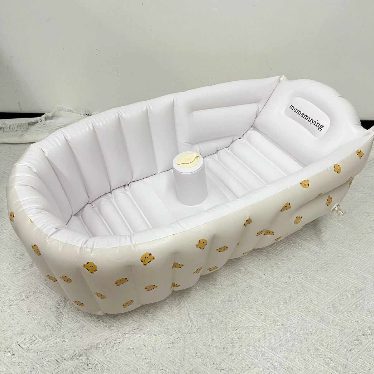 Ins Style Baby Inflatable Bathtub, Infant Portable Bath Tub, Indoor Kids Swimming Pool, Home Children Wash Basin for Newborn