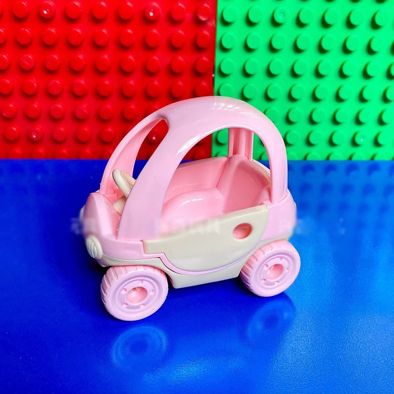 Children's Play House Toys Fashion Toddler Car Golden Turtle Car Princess Car Mini Miniature Kids Toys Accessories Birthday Gift