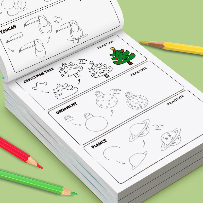 How To Draw Everything Book for Kids - Step-by-Step Drawing Tutorial with 300+ Illustrations, Learn To Sketch for 3-8 Years Old