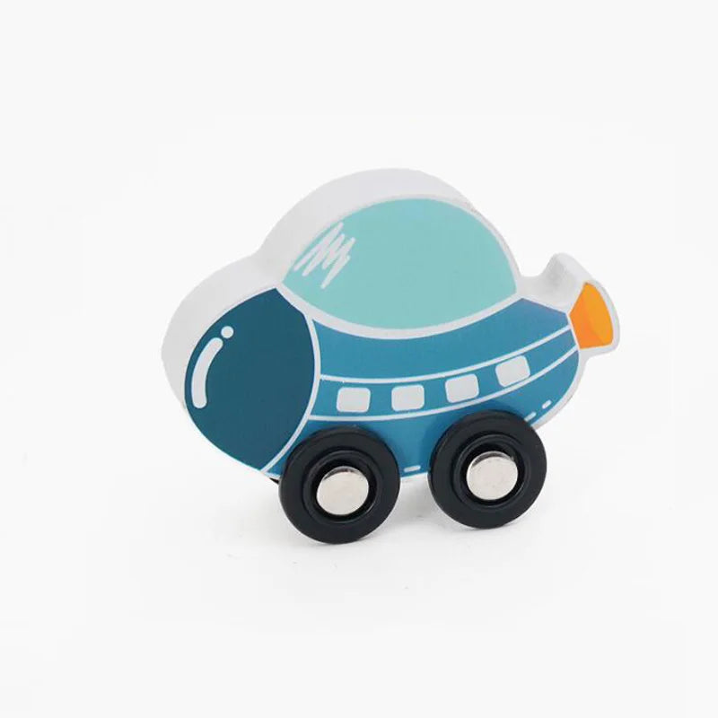 Wooden Car Toys for Toddler Push and Go Vehicle Christmas Birthday Gift for Kids Compatible with All Major Brands Wooden Track
