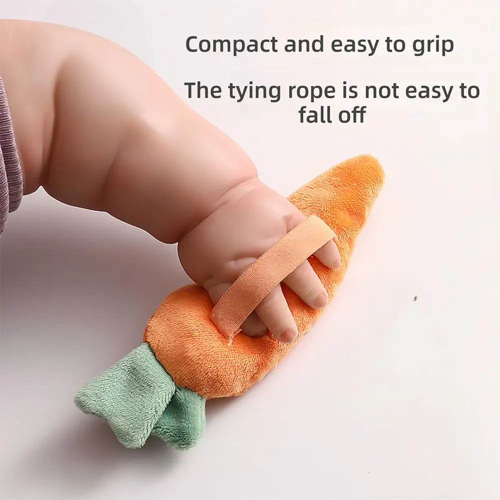 Baby Anti-startle Hand-held Doll For Toddler Plush Bananas Doll Fine Motor Skill Development Toy Carrot Doll