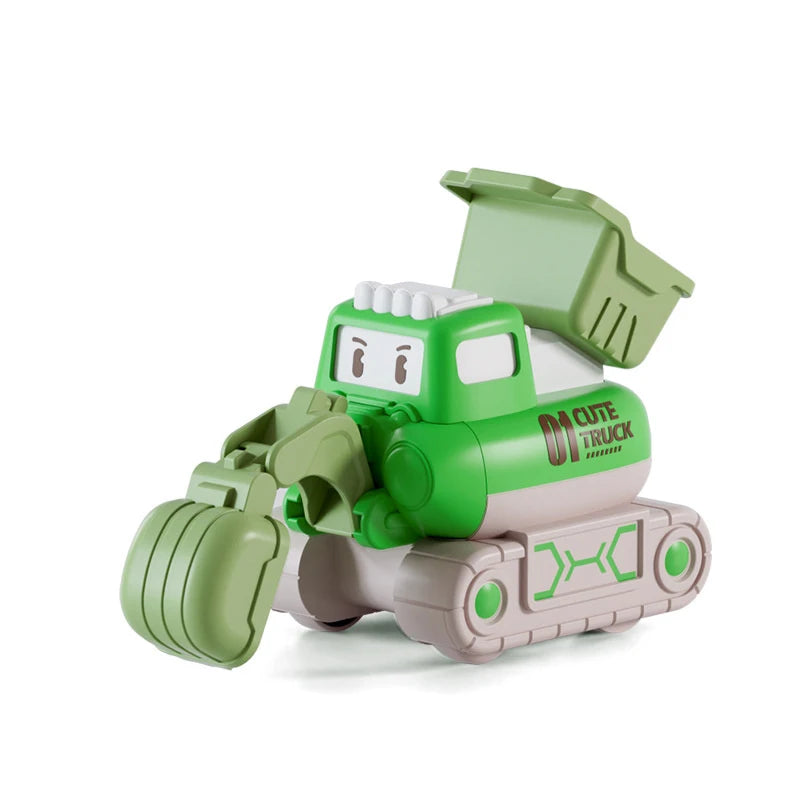 Baby Cartoon Toy Car Mini Press Go Vehicles Inertia Pull Back Cars Montessori Early Education Crawling Toys for Toddlers Boys