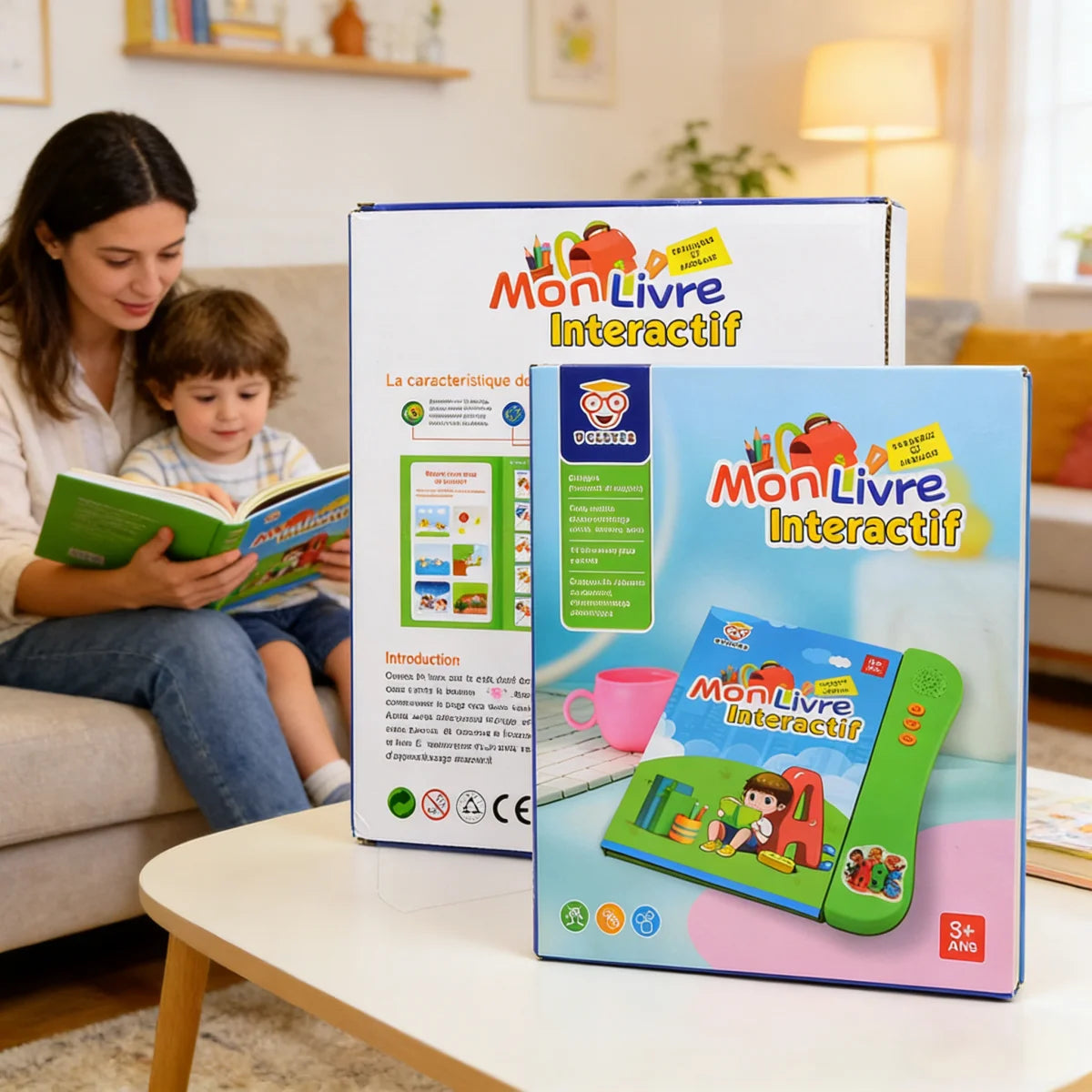 French English Bilingual Audio Books Kids Interactive Sound Book Early Learning Language E-Book Educational Toy for Toddlers