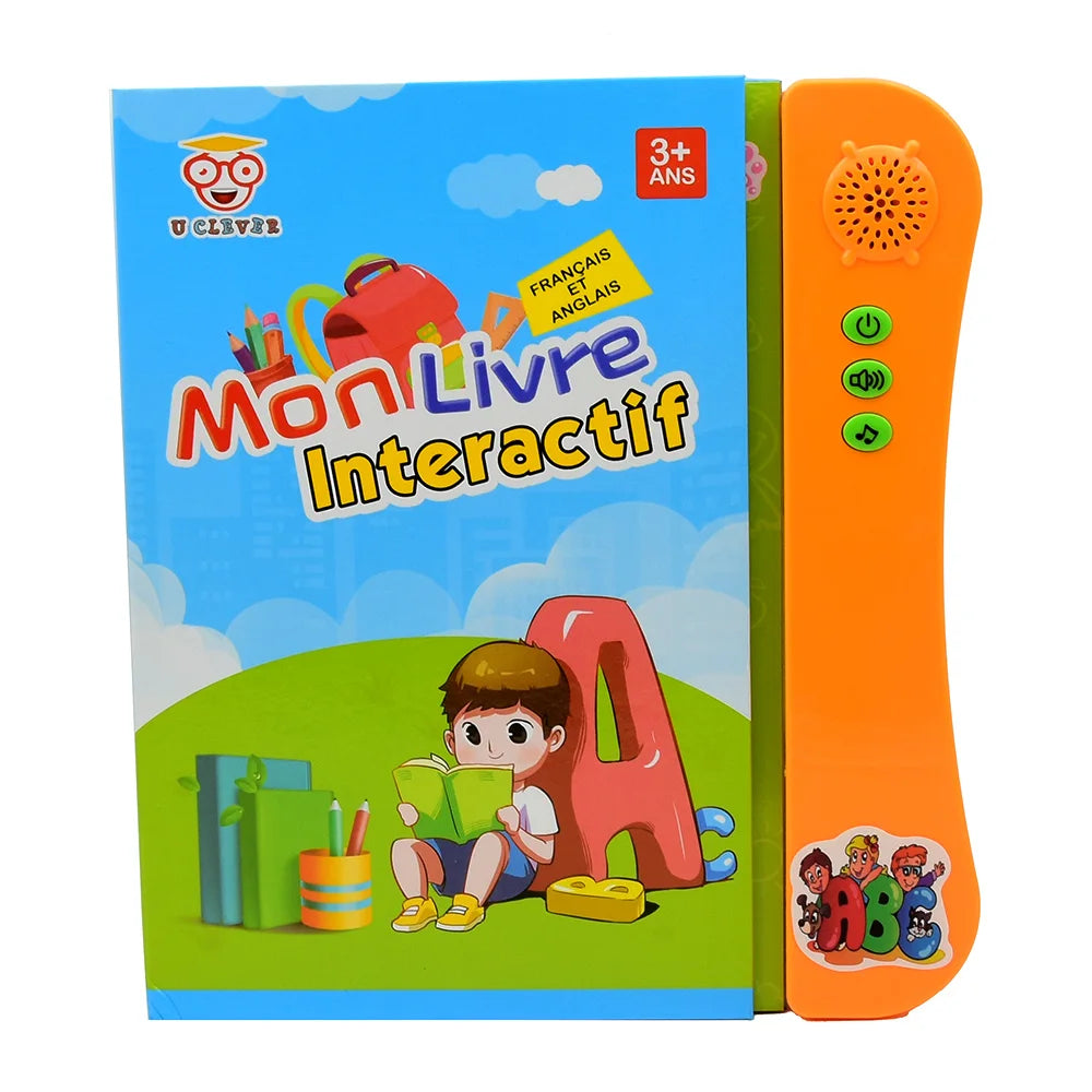 French English Bilingual Audio Books Kids Interactive Sound Book Early Learning Language E-Book Educational Toy for Toddlers
