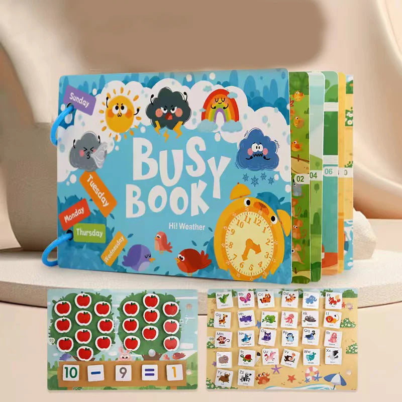 Montessori Children Busy Book My First Quiet Book Paste Early Learning Education Toys Children Matching Game For Kids 2 3 Years