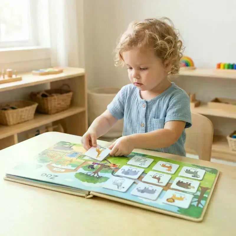 Repeatedly Sticker Busy Card Book Baby Paste Readings Matching Puzzle
