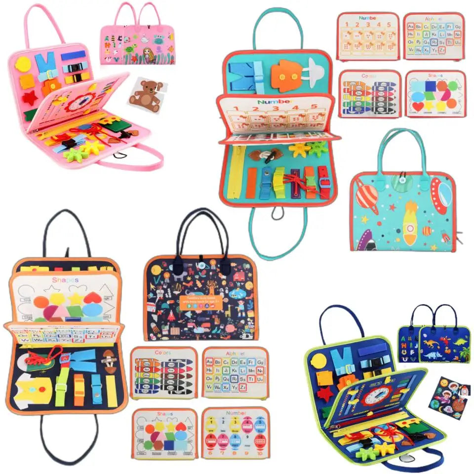 Montessori Travel Toy Felt Activity Quiet Books Busy Board Activity Educational Sensory Learning Book