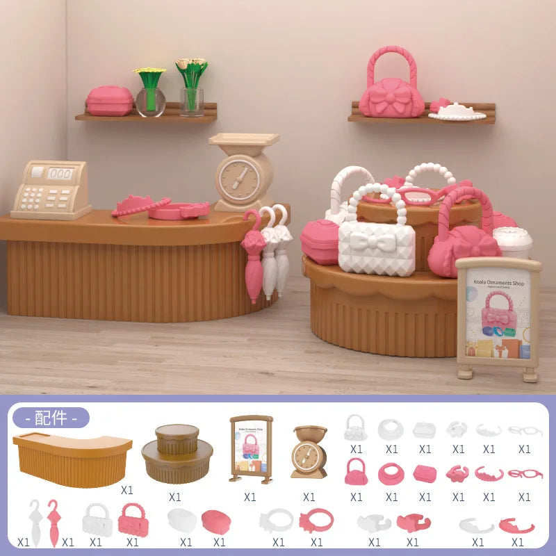 Original Toys Miniature Items Furniture Family Toys Dollhouse LivingRoom Bathroom Kitchen Set Pretend Creative Ideas Kids Toys