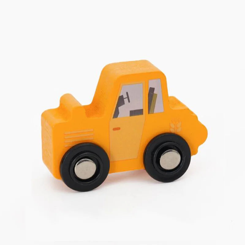Wooden Car Toys for Toddler Push and Go Vehicle Christmas Birthday Gift for Kids Compatible with All Major Brands Wooden Track
