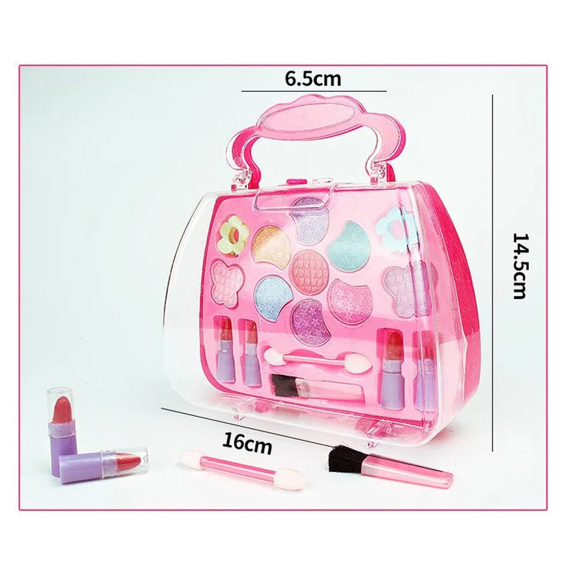 Princess Toys Girl Makeup Tools Set Suitcase Cosmetic Pretend Play Kit Kids Gift 1 Set Suitcase Plastic Eco-friendly Easy To Use