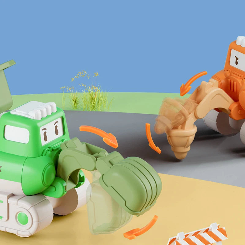 Baby Cartoon Toy Car Mini Press Go Vehicles Inertia Pull Back Cars Montessori Early Education Crawling Toys for Toddlers Boys