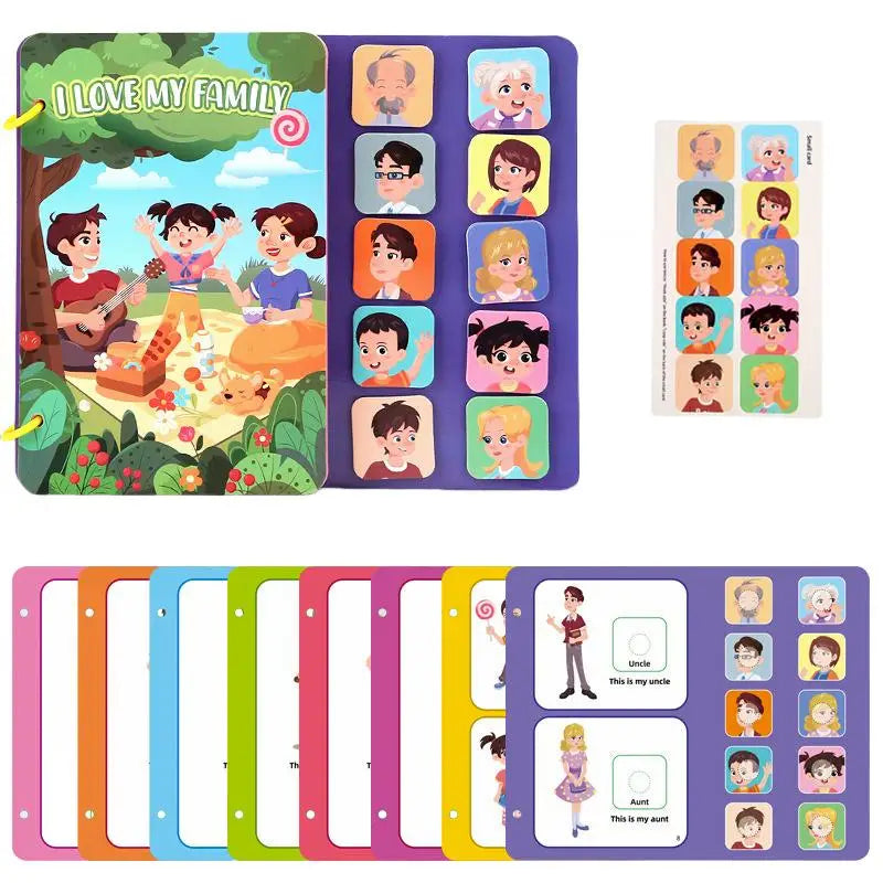Repeatedly Sticker Busy Card Book Baby Paste Readings Matching Puzzle