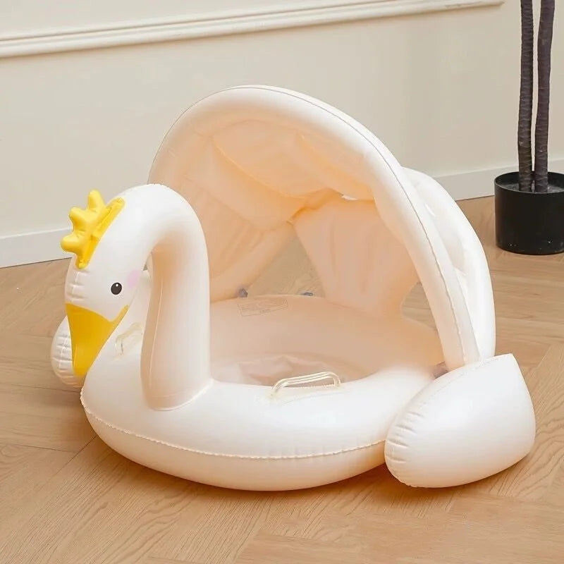 Pool Floats, Swan Baby Pool Float f, Inflatable Baby Toddler Swim Ring Floaties for Pool, Beach and Summer Water Fun