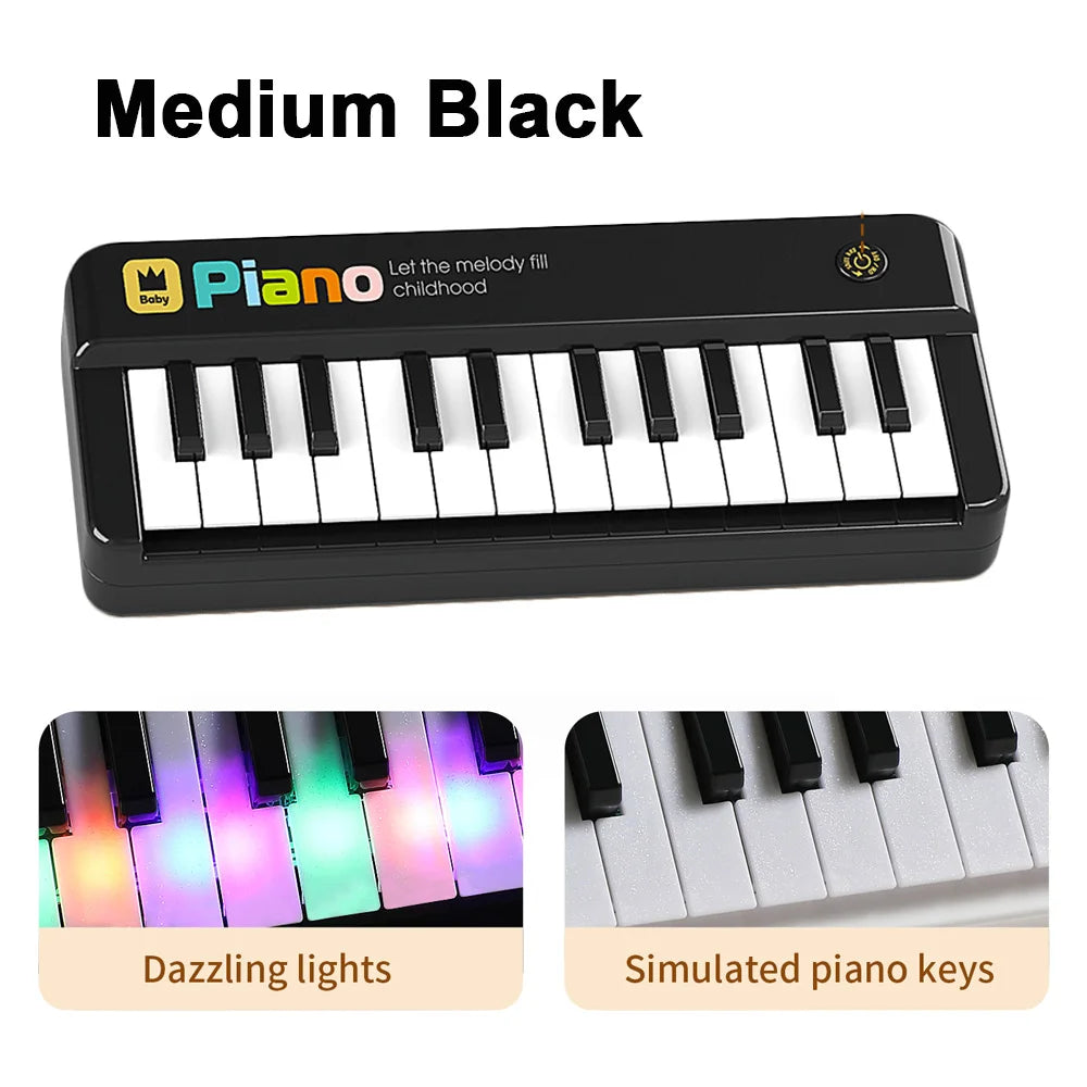 Portable Piano Toys for Toddler, Baby Musical Toys with Music & Light, Pocket Travel Instrument Toys