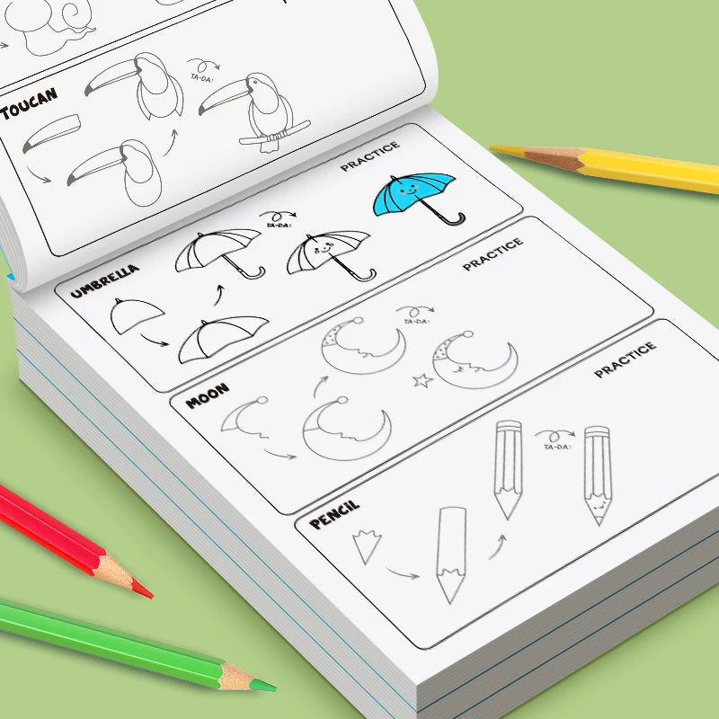 How To Draw Everything Book for Kids - Step-by-Step Drawing Tutorial with 300+ Illustrations, Learn To Sketch for 3-8 Years Old