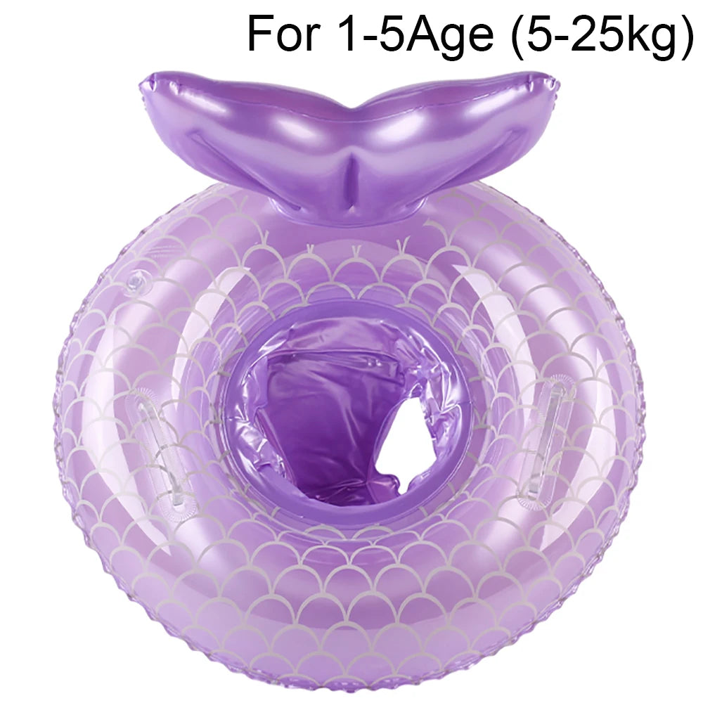 Pool Floaties for Kids,Mermaid Baby Swimming Float, Smart Swim Trainer, Inflatable Pool Floats for Toddlers