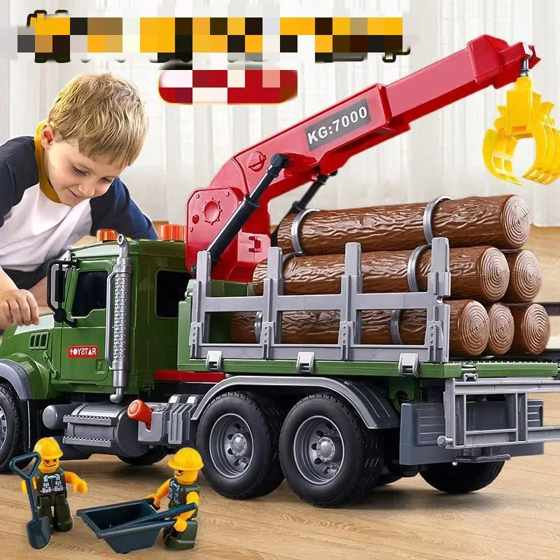 B456 Boy's Toy Car A super-large Wood Transport Vehicle Model Toy ABS Material Engineering Vehicle