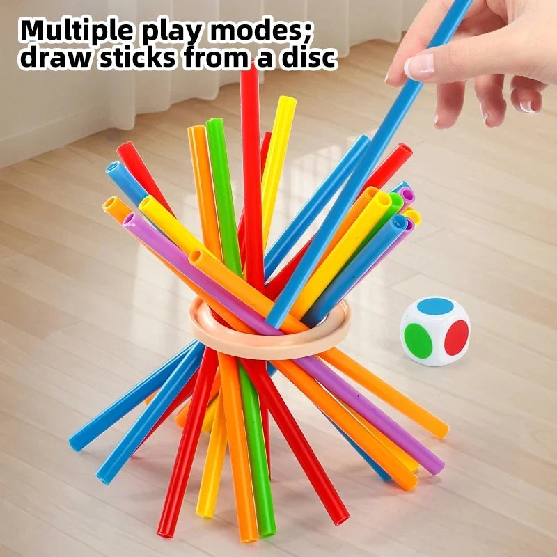 NEW Montessori Stick Pulling Game - Colorful Fine Motor Skills Toy, Parent-Child Interactive Educational Toy