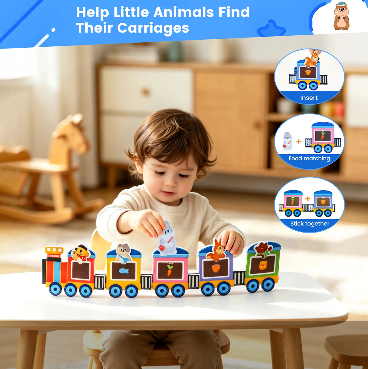 Montessori Busy Book for Toddlers Felt Quiet Book & Busy Sensory Toy Educational Travel Toy For Preschool Fine Motor & Cognitive