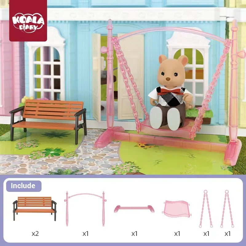 Original Toys Miniature Items Furniture Family Toys Dollhouse LivingRoom Bathroom Kitchen Set Pretend Creative Ideas Kids Toys