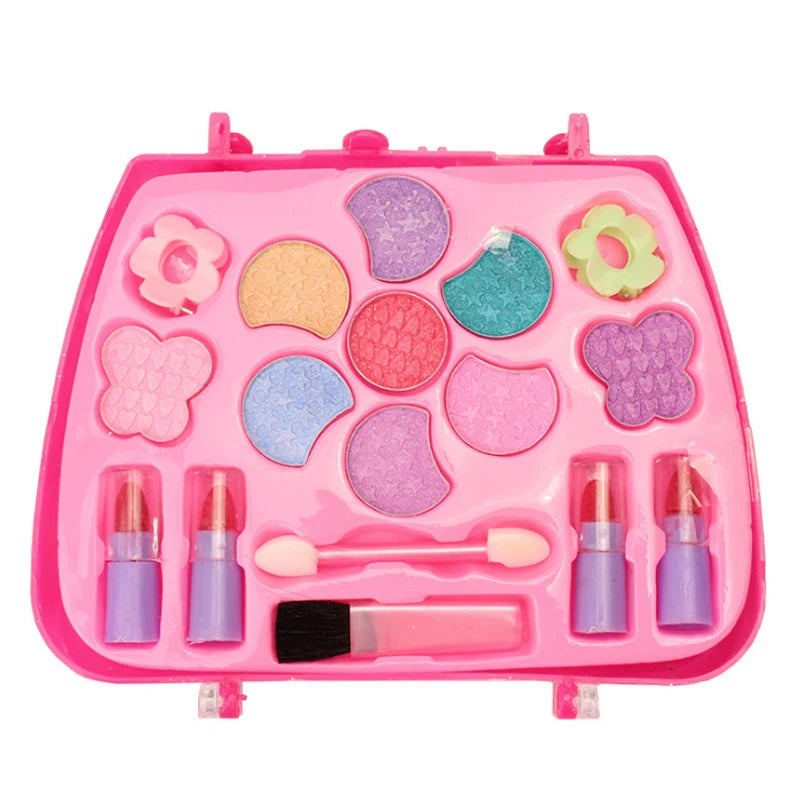 Princess Toys Girl Makeup Tools Set Suitcase Cosmetic Pretend Play Kit Kids Gift 1 Set Suitcase Plastic Eco-friendly Easy To Use